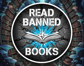 Read Banned Books Sticker, Anti Censorship Vinyl Decal