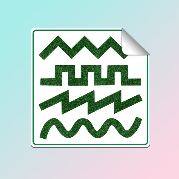 Synthesizer Waveforms Sticker / Synth Waves Sticker