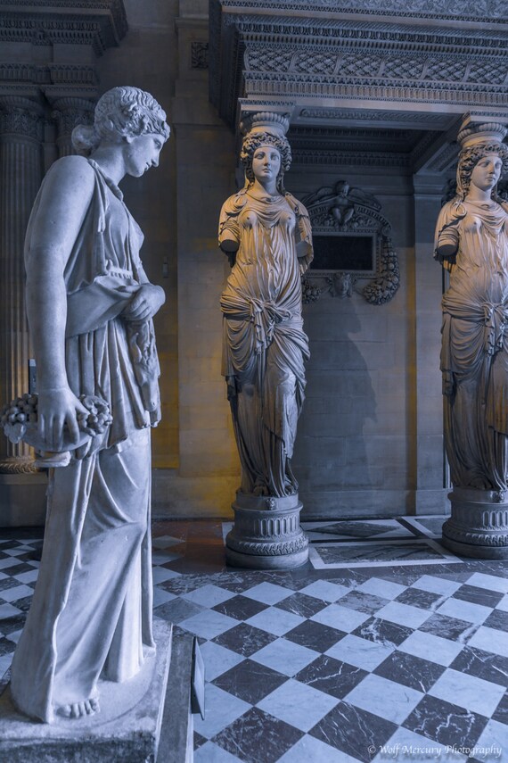 Greek Statues From The Louvre Museum In Paris France Photo Etsy