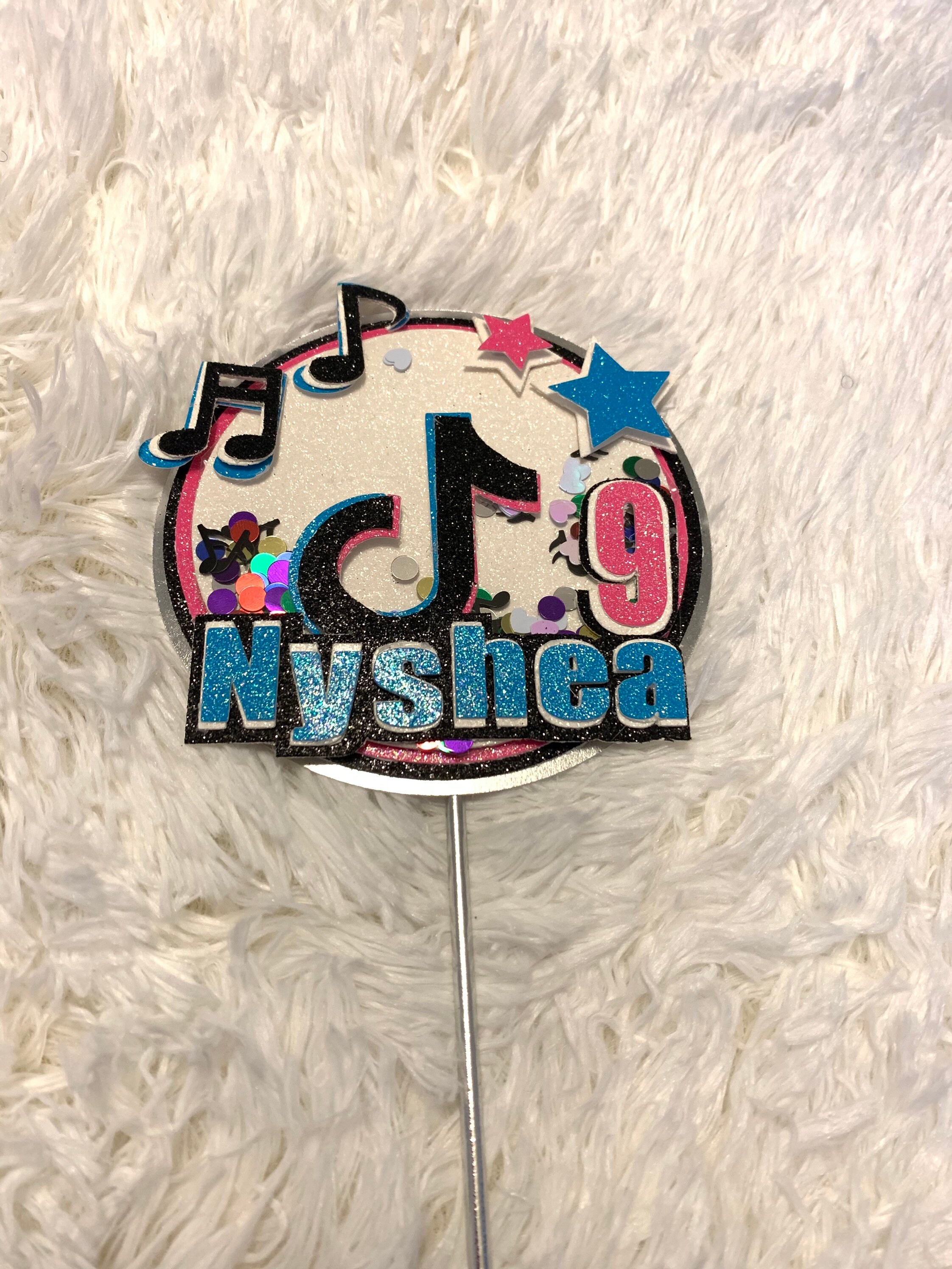 Tik Tok Inspired Cake Topper Etsy