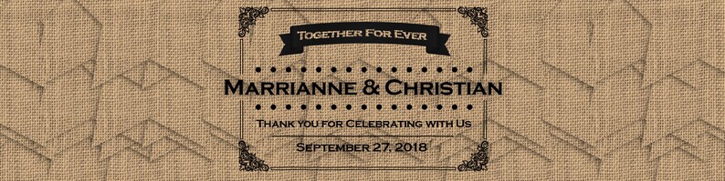 Burlap Rustic Wood I Do BBQ Hearts 100 Custom Wedding Water Bottle Labels per order or More 50th 25th Anniversary,Bridal Shower