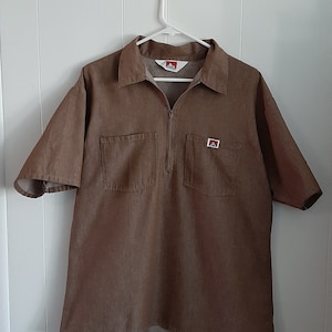 Vintage Ben Davis Half Zip Work Shirt