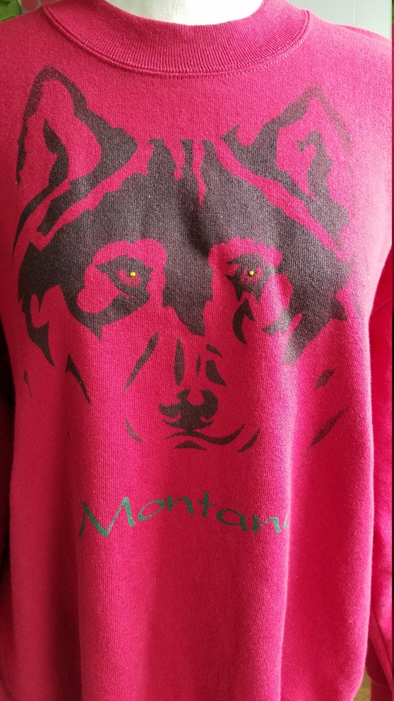 Vintage 90s Montana Wolf Sweatshirt