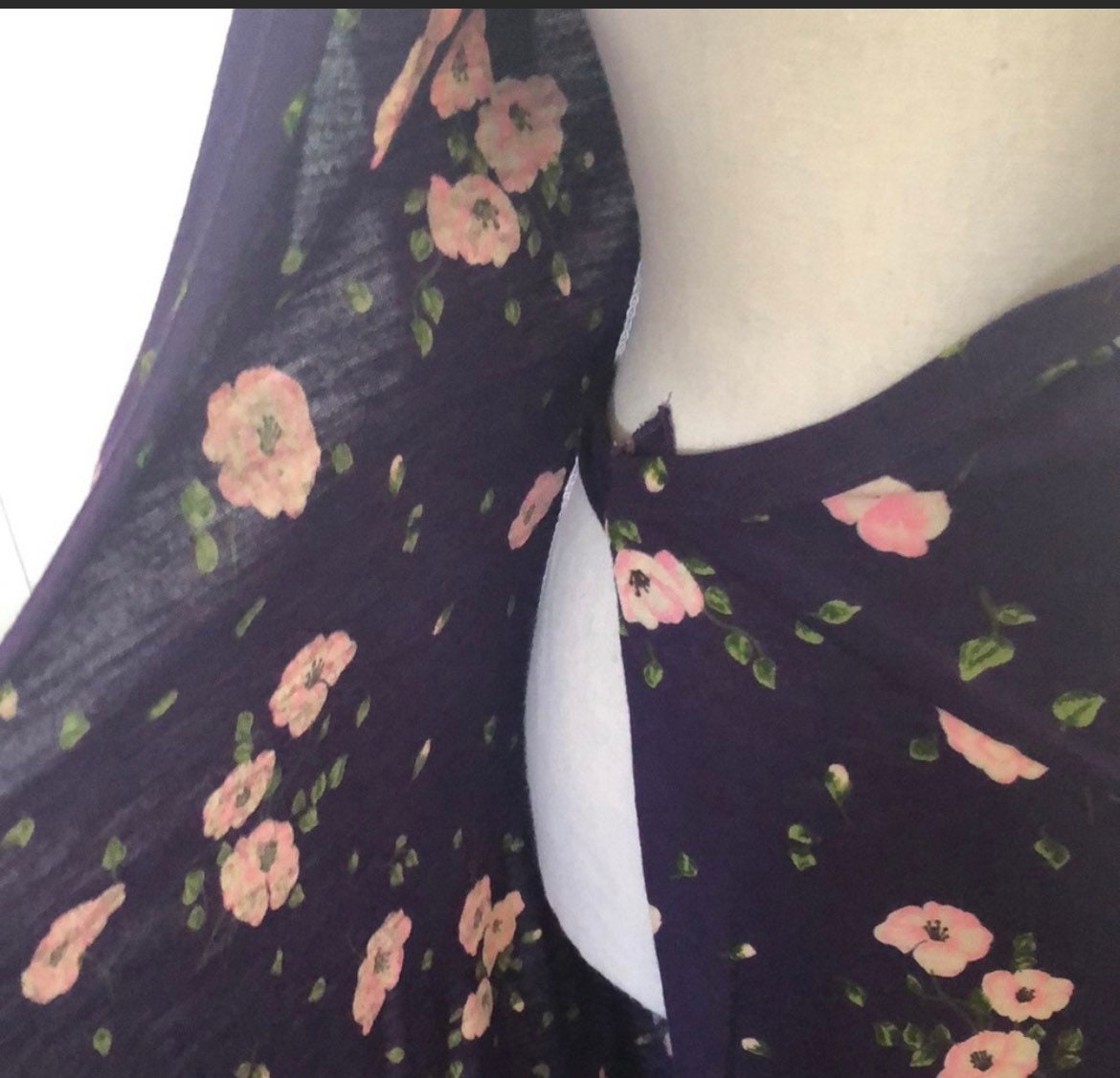 1980s Diane von Fürstenberg Rose Wrap Dress | small/medium main image 0