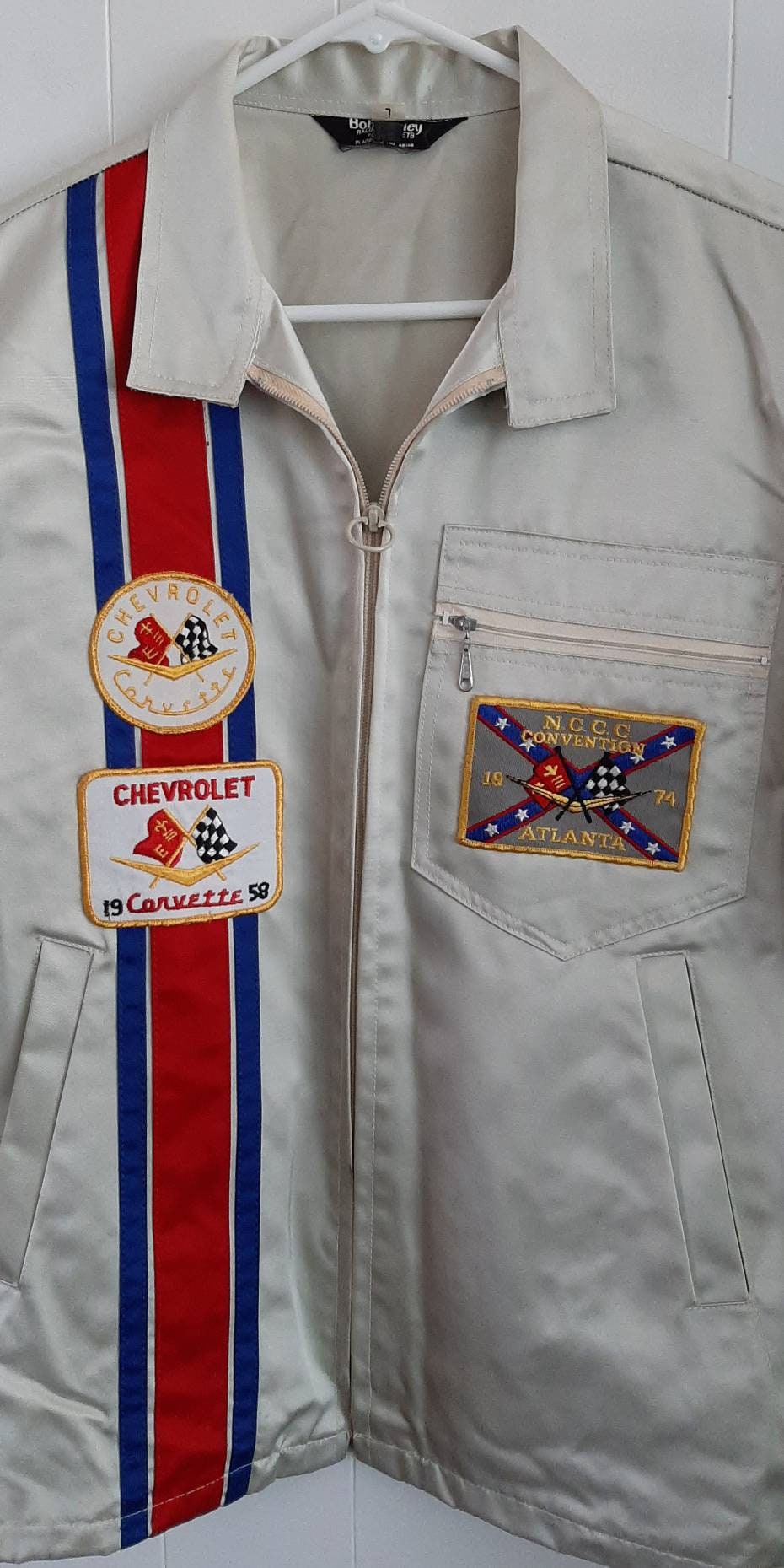 工場直売 Vintage Bob Hadley Corvette Racing Jacket - Etsy ナイロンジャケット