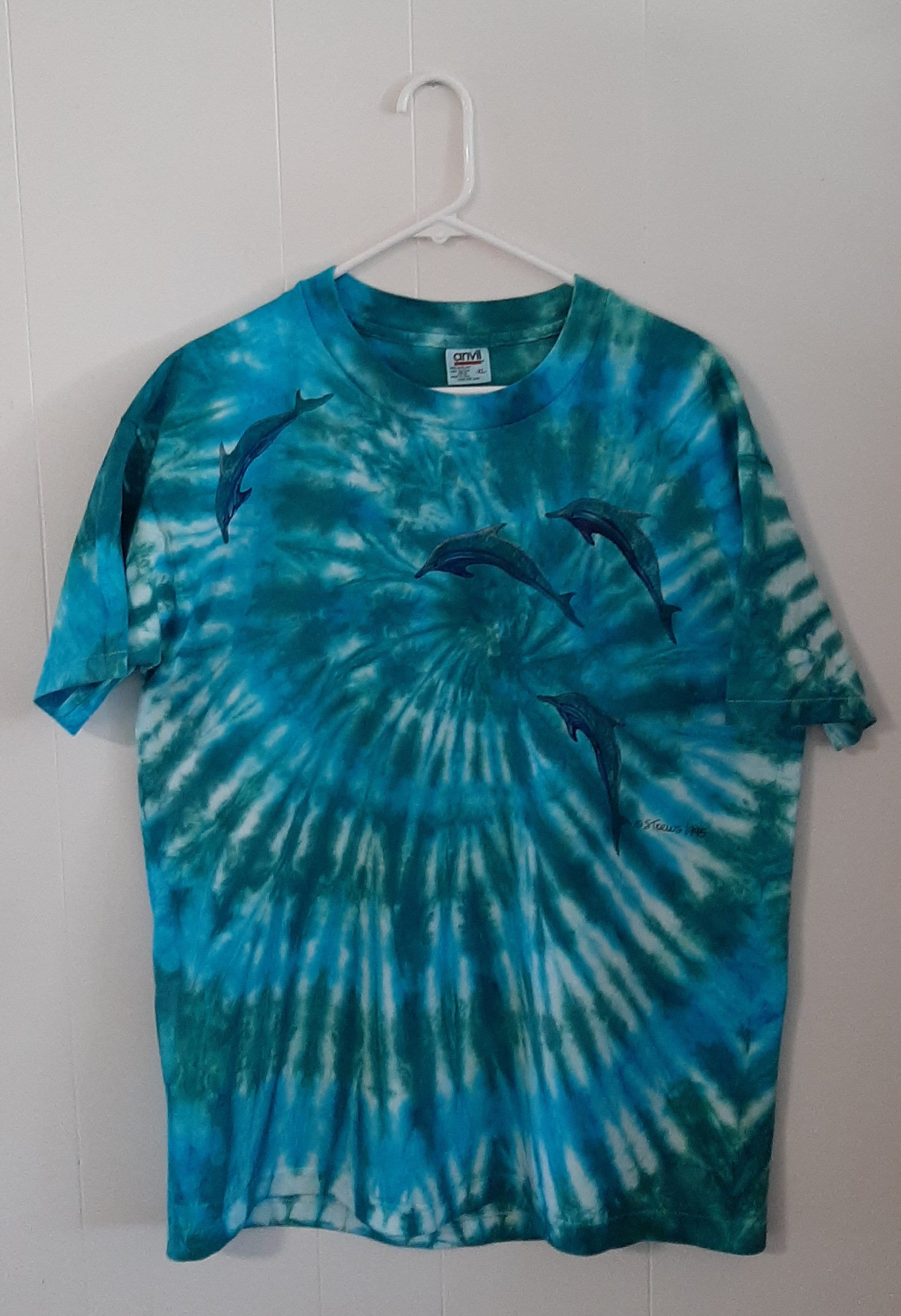 Vintage 90s Dolphins Tie Dye All Over Print T Shirt - Etsy