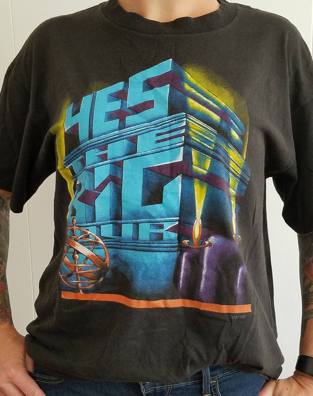 ミュージシャン 1970's [yes] promotional t shirts Yes Vintage Concert T-shirt 