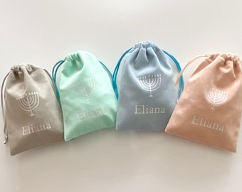 Personalised Jewish party favour bags, Small party favour gift bags for Weddings, Barmitzvahs and Batmitzvahs