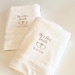 Personalised Wedding gift, Luxury Mr & Mrs personalised wedding towels 