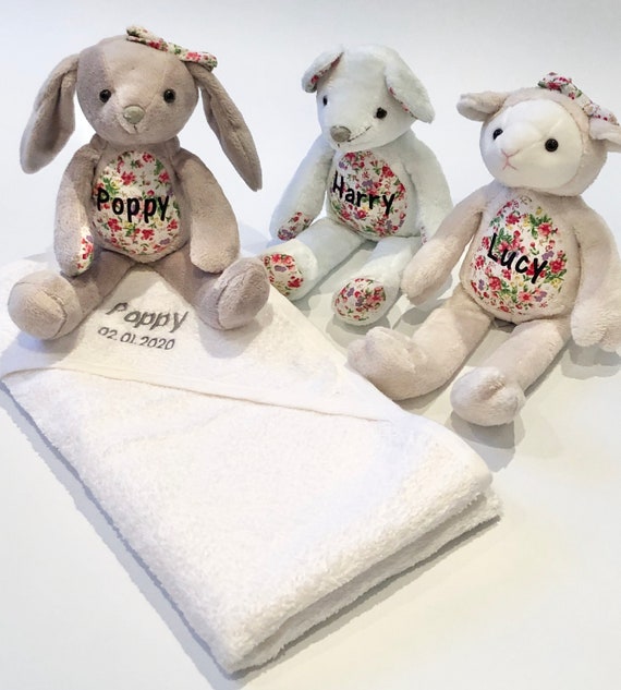 personalised baby towel set