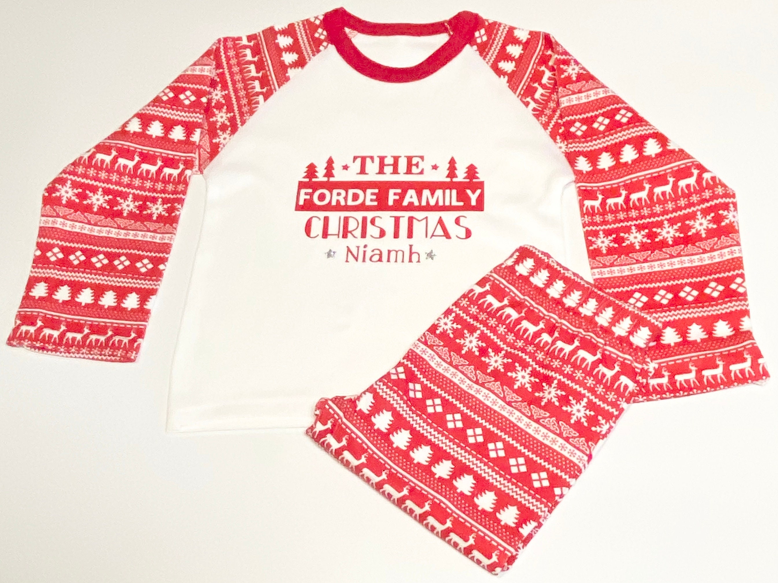 Personalised Family Christmas Pyjamas Etsy