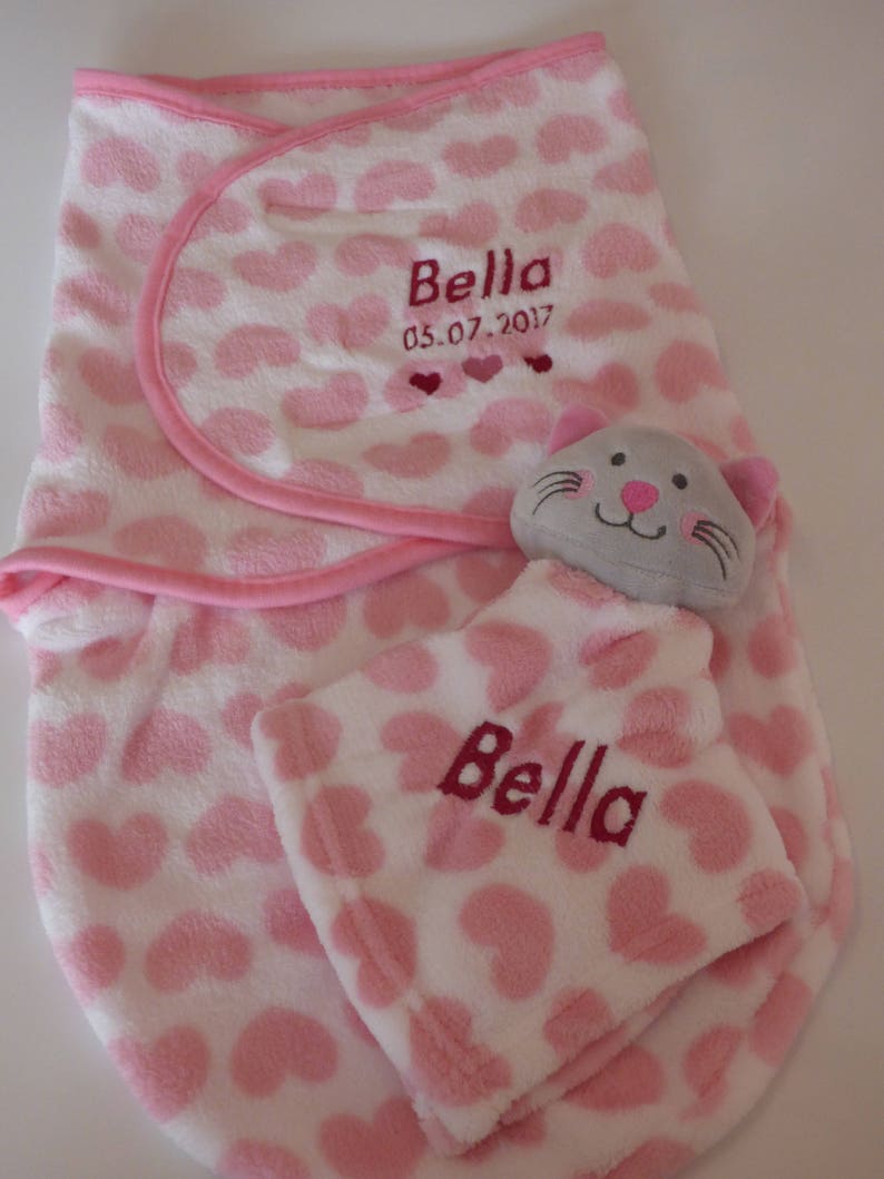 personalised baby swaddle wrap