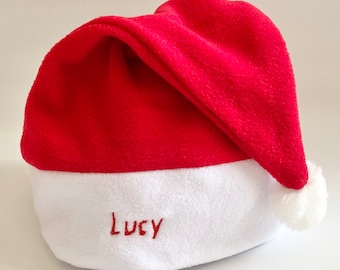 Personalised Santa Hat, Adult Personalised Christmas Hat