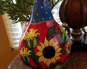 Gourd Bird House - Sunflower - Small/NEW! See description below for more details