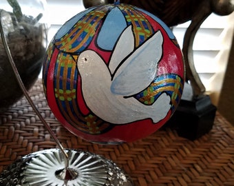 Dove and Peace Christmas ornament