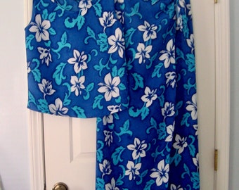 Vintage Women's KISSES & HUGS Maxi Sarong Wrap Skirt and Top Set Size S - NEW Old Stock
