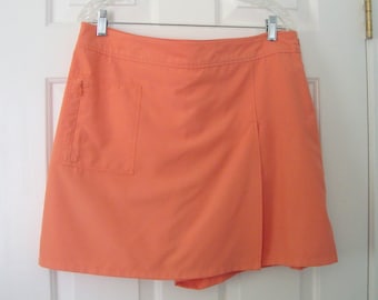 Vintage Women's IZOD "X-tra Dry" Orange Golf Tennis Skort Size 16 - Waist 35"; Length 18"