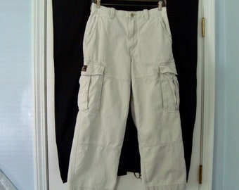ABERCROMBIE Heavy Weight "VINTAGE FATIGUES" Cargo Pants Youth Size 12 - Waist 28"; Inseam 25"
