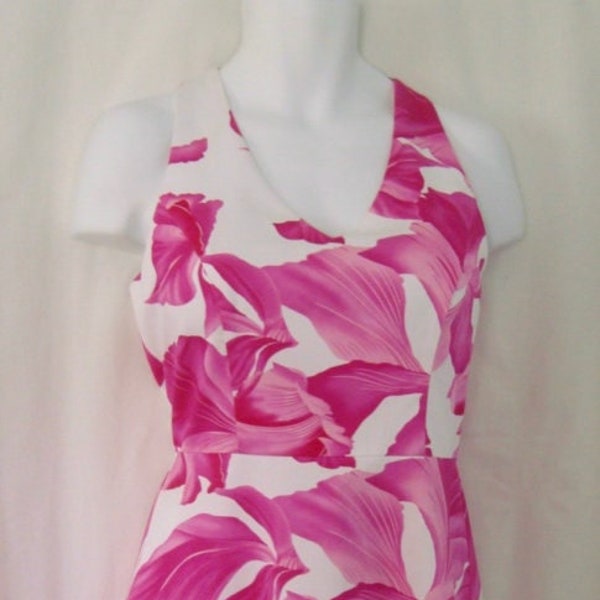 Vintage 1990's Women's DRESSBARN Fit & Flare Sleeveless, Fun in The Sun Dress Size 12 - Excellent Like New Condition