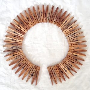 50 Stück Vintage 3 1/4 &quot;Holz Feder Wäscheklammern