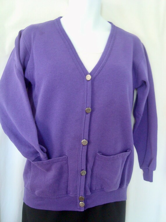 Vintage Women's THE SWEATSHIRT COMPANY Purple Car… - image 3