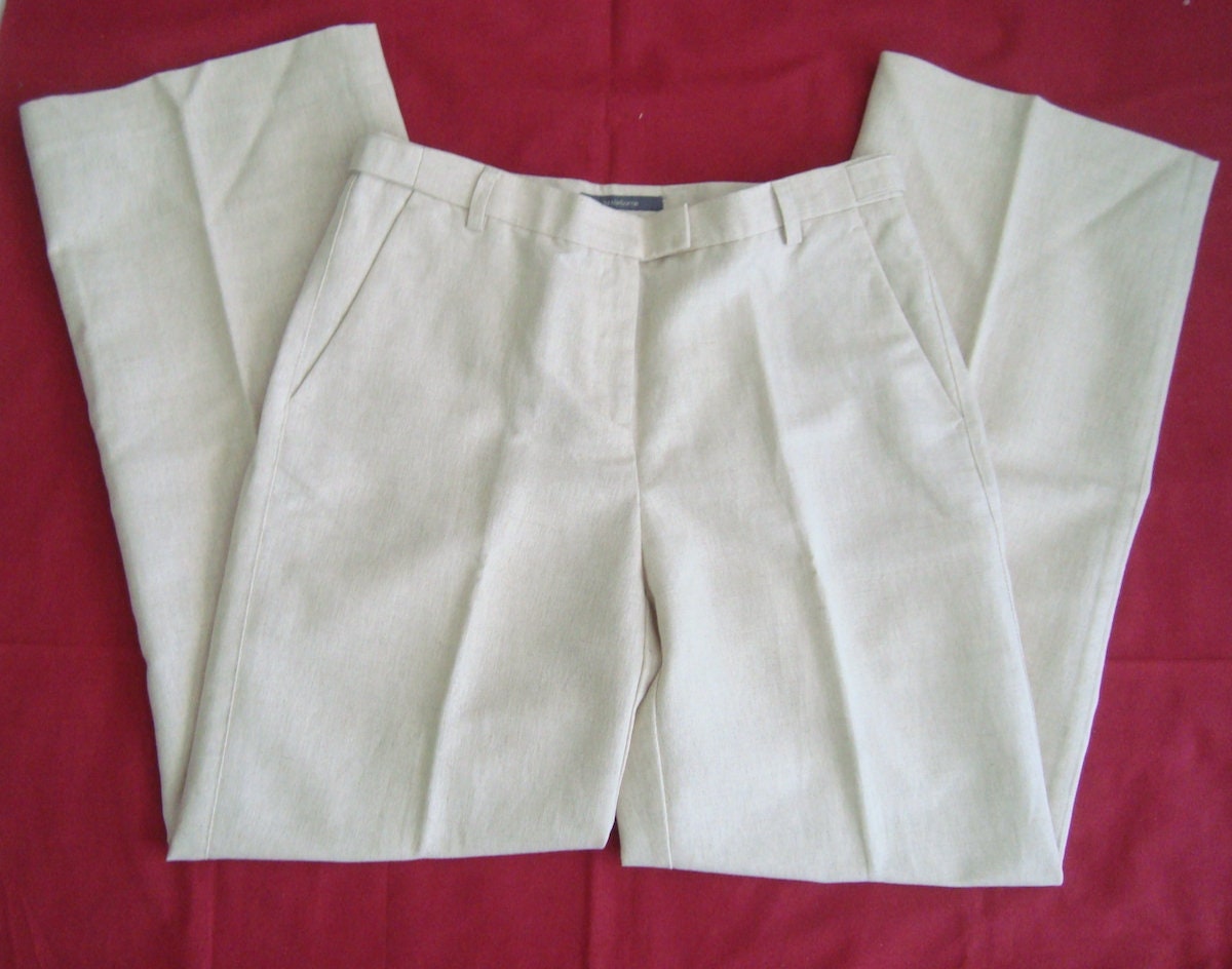 90s Liz Claiborne Linen Blend Trousers (27) | Wild Ways Vintage