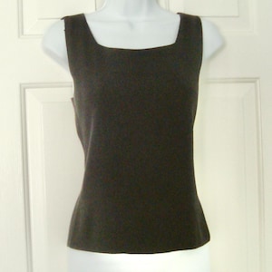 Vintage Women&#39;s DESIGNERS ORIGINALS, Black, 100% Cotton, Sweater Knit Tank Top Size S - Like NEW Condition