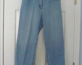 Vintage Women's ANN TAYLOR Stretch Denim Cropped Jeans Size 10P, Waist 30" Inseam 25"