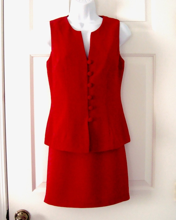 Vintage Jr. Women's RAMPAGE R-WEAR Red Skirt & Top
