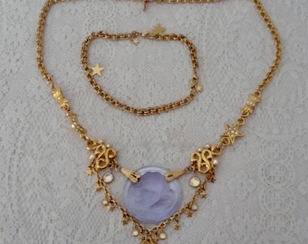 Collar vintage con camafeo celestial "Dream Angel" de KIRKS FOLLY