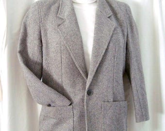 Blazer vintage pour femme LIZWEAR Liz CLAIBORNE en tweed et laine mélangée, taille 4P