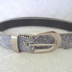 Silver Sparkle Belt - Etsy Silver Sparkle Belt - Etsy