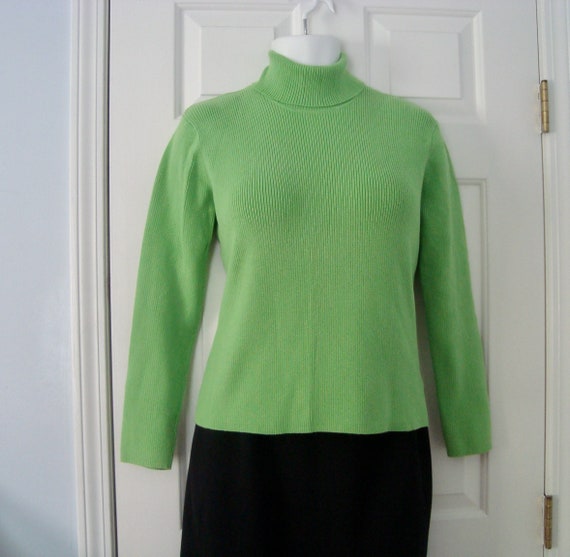 Lime green ribbed turtleneck hotsell