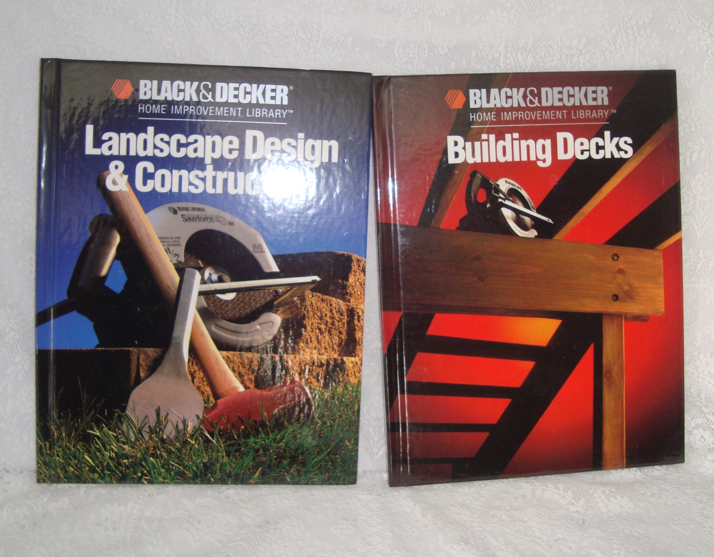 Vintage NEW Vintage 1991 and 1992 BLACK & DECKER Home Improvement Books -  Landscape Design and Construction and Building Decks