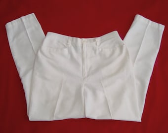Vintage Women's LIZSPORT LIZ CLAIBORNE White Linen Blend Dress Pants Size 14 - Waist 32"; Inseam 29" - Like New Condition