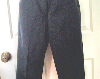 TALBOTS vintage des années 1990 pour femmes 100 % coton, noir, corsaire taille haute taille 4 - taille 27 po. ; entrejambe 17 po. - état comme neuf