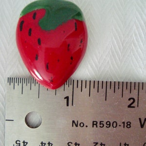Vintage Ceramic Strawberry BUTTON COVER image 4