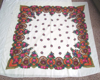 Vintage SPECIALTY HOUSE FASHION 50" Square Acrylic Scarf or Shawl Wrap - Japan