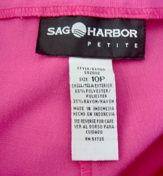 Vintage Women's SAG HARBOR "At Waist" Bright Pink… - image 6