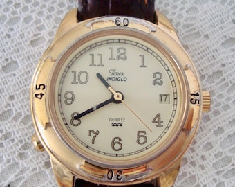Vintage 1990's Working TIMEX INDIGLO Quartz Watch - Date Window - New Battery
