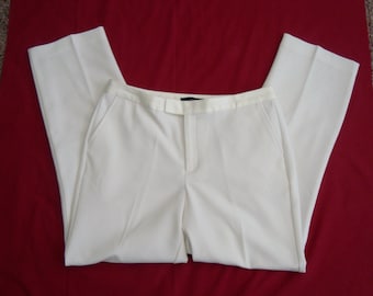 vintage studio femme par LIZ CLAIBORNE pantalon de costume blanc crème taille 12P taille 33" entrejambe 29,5"