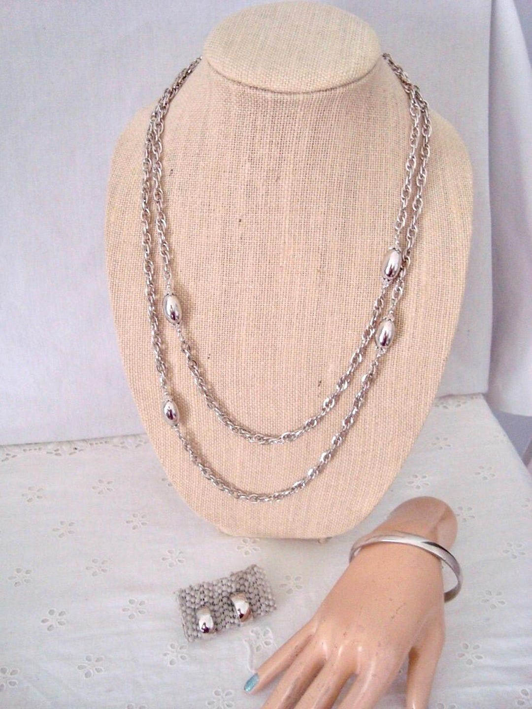 Monet ヴィンテージ ネックレス＆イヤリングセット9776 MONET ネックレス イヤリング バングル セット Monet