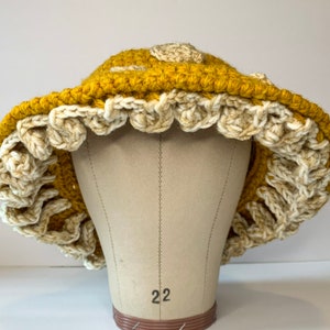 Tik tok hat, mushroom hat Kidcore handmade witch hat Twisted hat, Fairy witch, Cosplay, Knit Witch hat, Crochet Bucket hat, Mushroom beanie