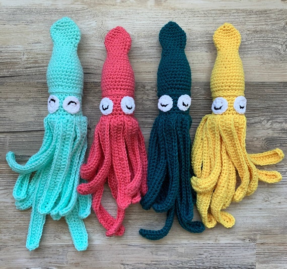 pirate Gift for baby scientist Kraken Giant Squid Crochet Stuffed