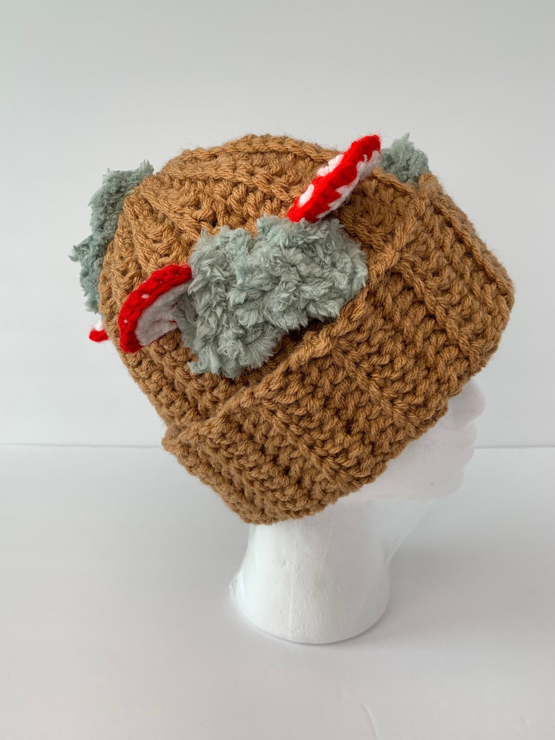 Mushroom Hat Toque Beanie Bucket Gamer Hat Handmade Sunhat Crochet ...