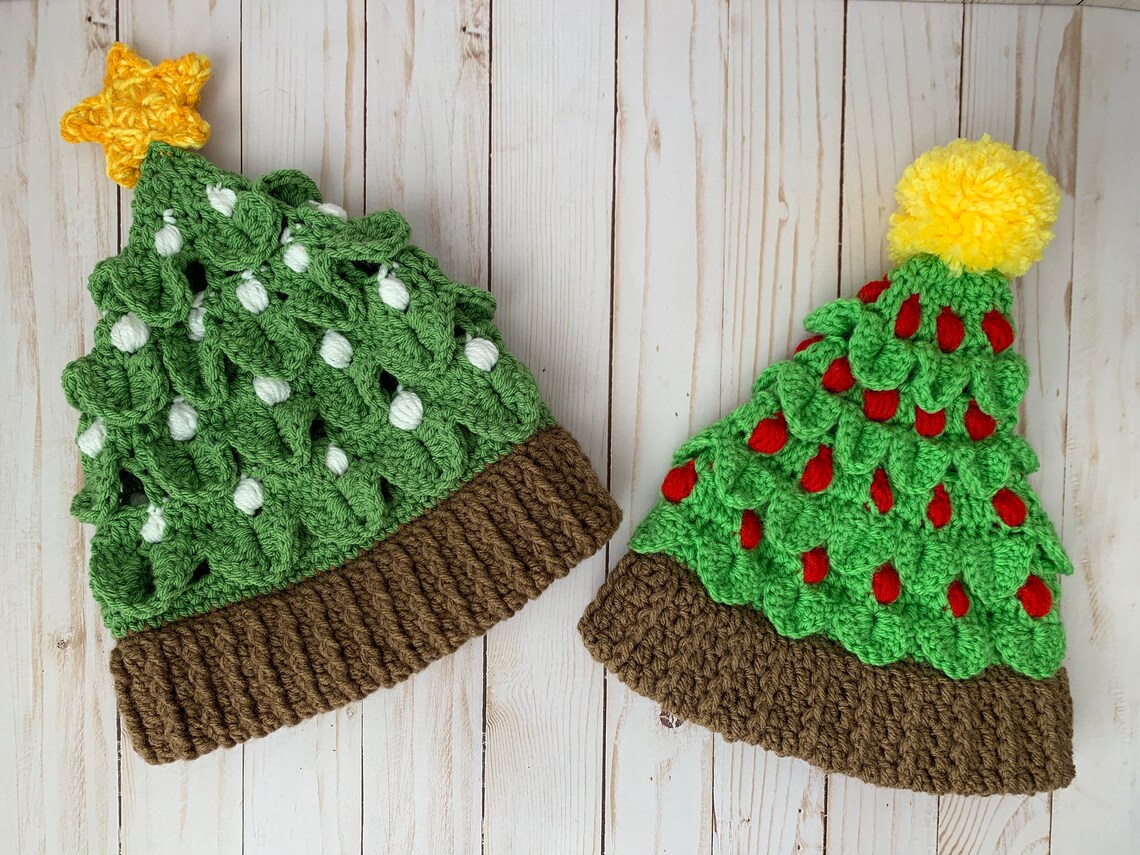 Christmas Tree Beanie With Tag Holiday Hat Baby Photo Prop Etsy