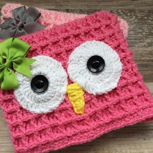 Baby Owl Waffle Hat Pattern; Owl Hat Pattern crochet waffle hat pattern only