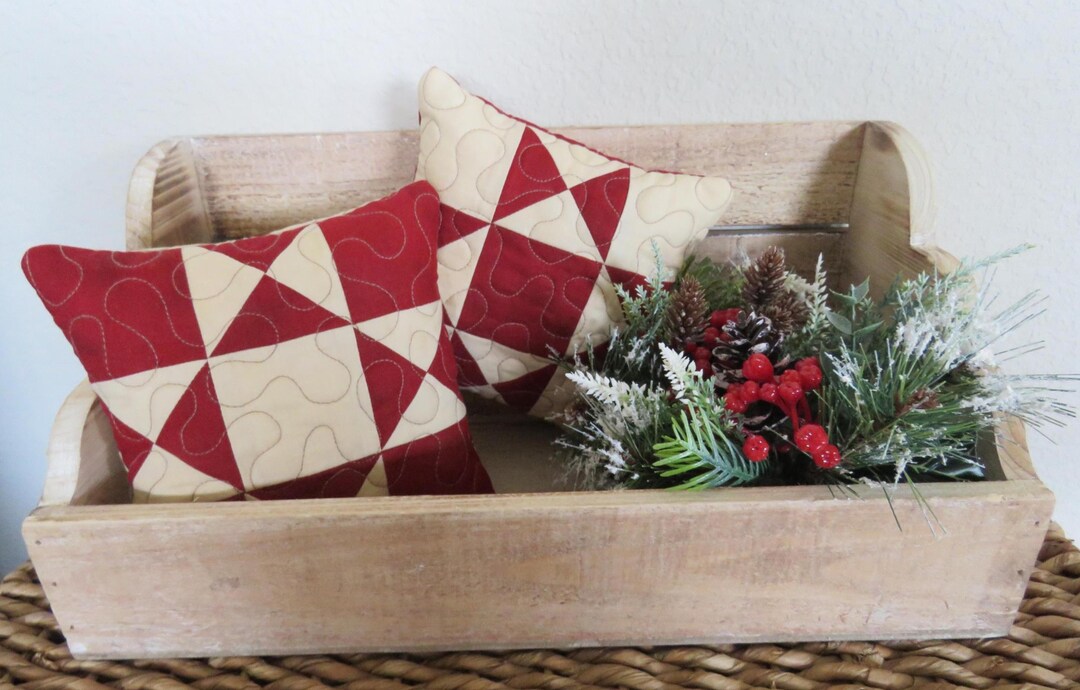 Ohio Star Quilted Pillow - Set of Two - Etsy