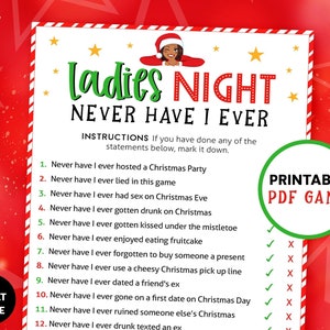 Christmas Ladies Night Never Have I Ever | Friendsmas Party Games for adults | Dirty Ever or Never | Xmas Group Games