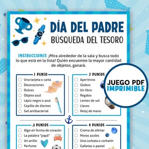 Juegos del Día del Padre | Busqueda del tesoro | Imprimibles en español | Spanish Scavenger Hunt | Fathers Day Games